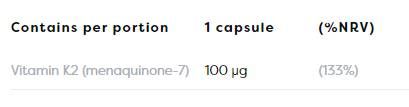 Vitamin K2 MK -7 100 mcg - 60 gel kapsula