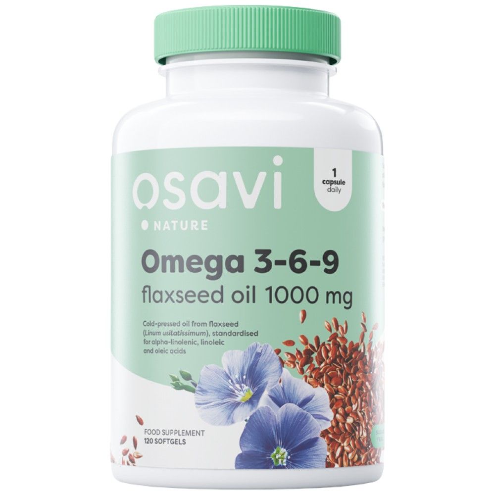 Omega 3-6-9 laneno sjeme ulje 1000 mg-120 Softgels