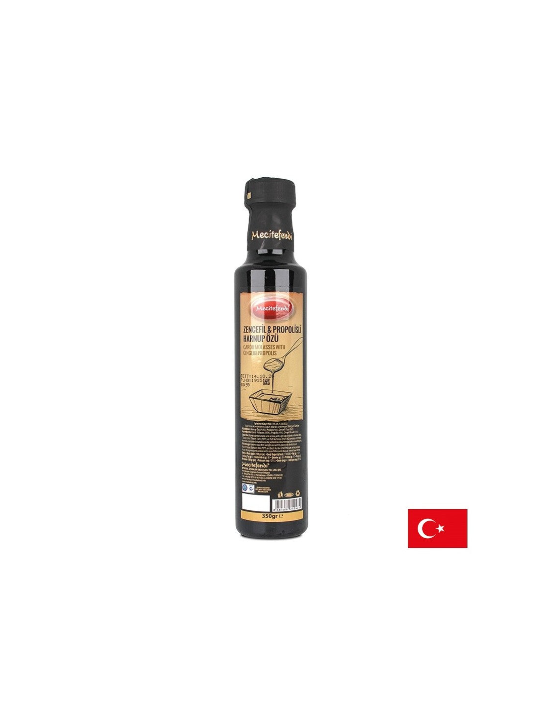 Karobova melasa s propolisom i đumbirom - imunitet - za izravan unos ili aromu slatkiša i pića, 350 g