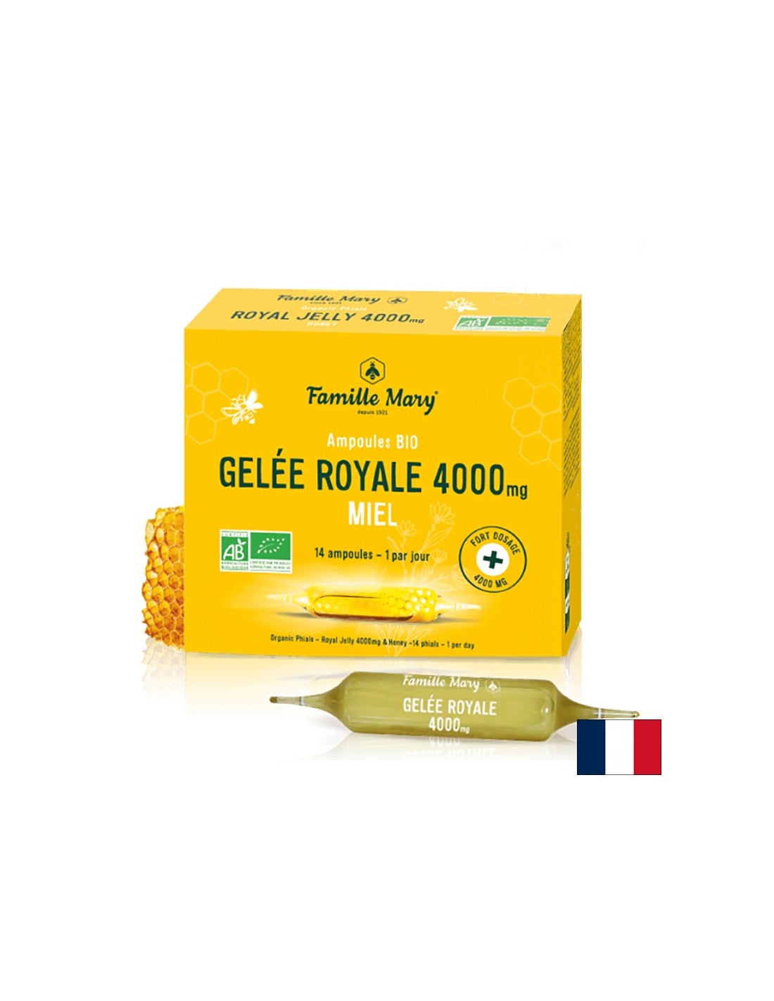 Imunitet i energija - Royal Jelly 4000 mg + Bee cvijet med, 14 Ampula za piće x 15 ml Bio