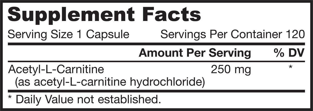 Acetil L -karnitin 250 mg - 120 kapsula