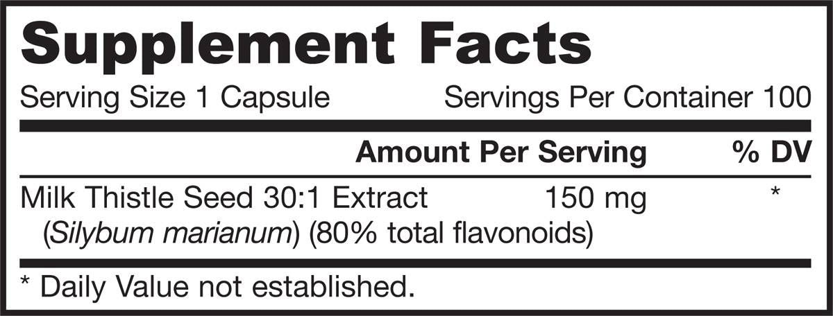 Mlijeko čičak 150 mg | Standardizirani ekstrakt 30: 1 - 200 kapsula