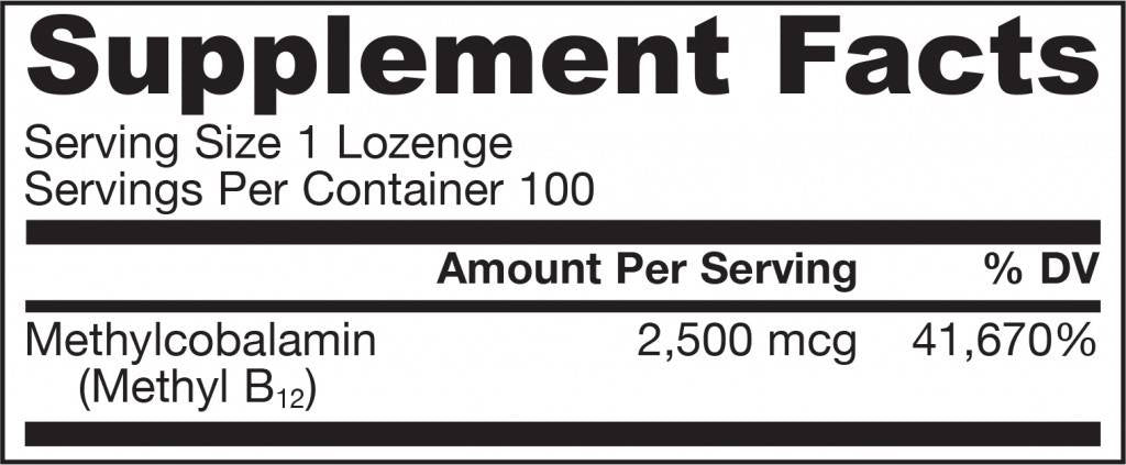 Metil B -12 2500 mcg - 100 sublingvalnih tableta