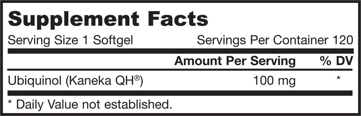 Ubiquinol QH -Apsorb 100 mg - 120 gel kapsula