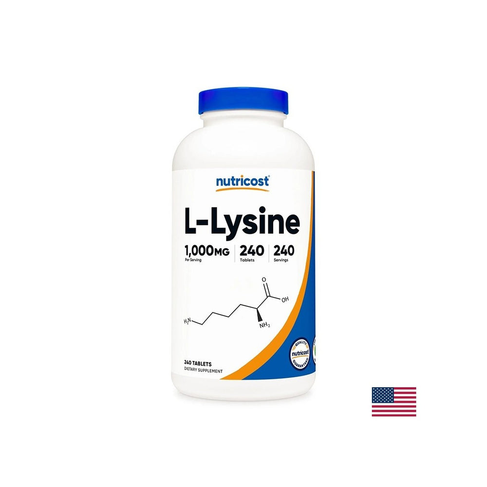 Herpes simplex, kosti i zglobovi - L-lizin, 240 tableta <tc>Nutricost</tc>