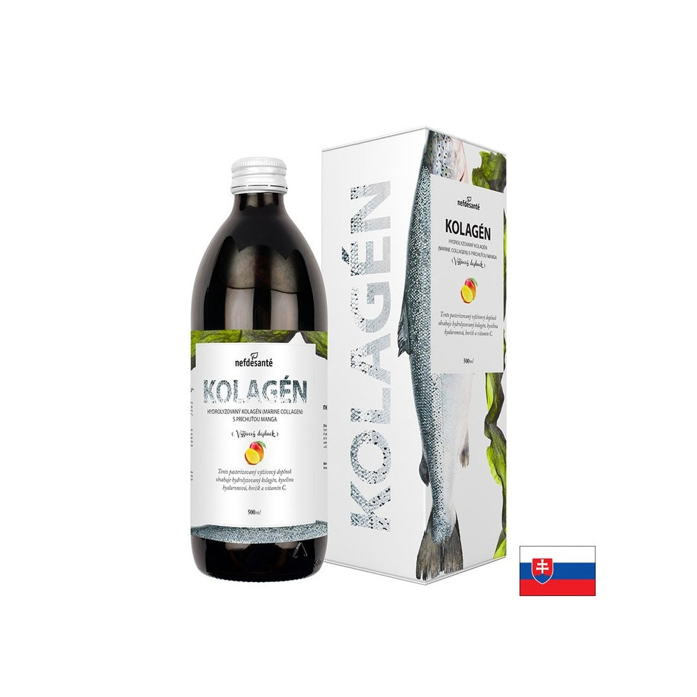 Morski kolagen, hijaluronska kiselina, Vit. C i magnezij - Formula kose, kože i noktiju, 500 ml, 16 doza (okus manga)