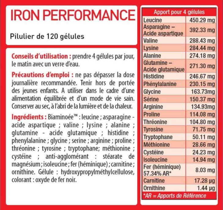 Željezo | Performanse eaa - esencijalne aminokiseline - 120 gel kapsula