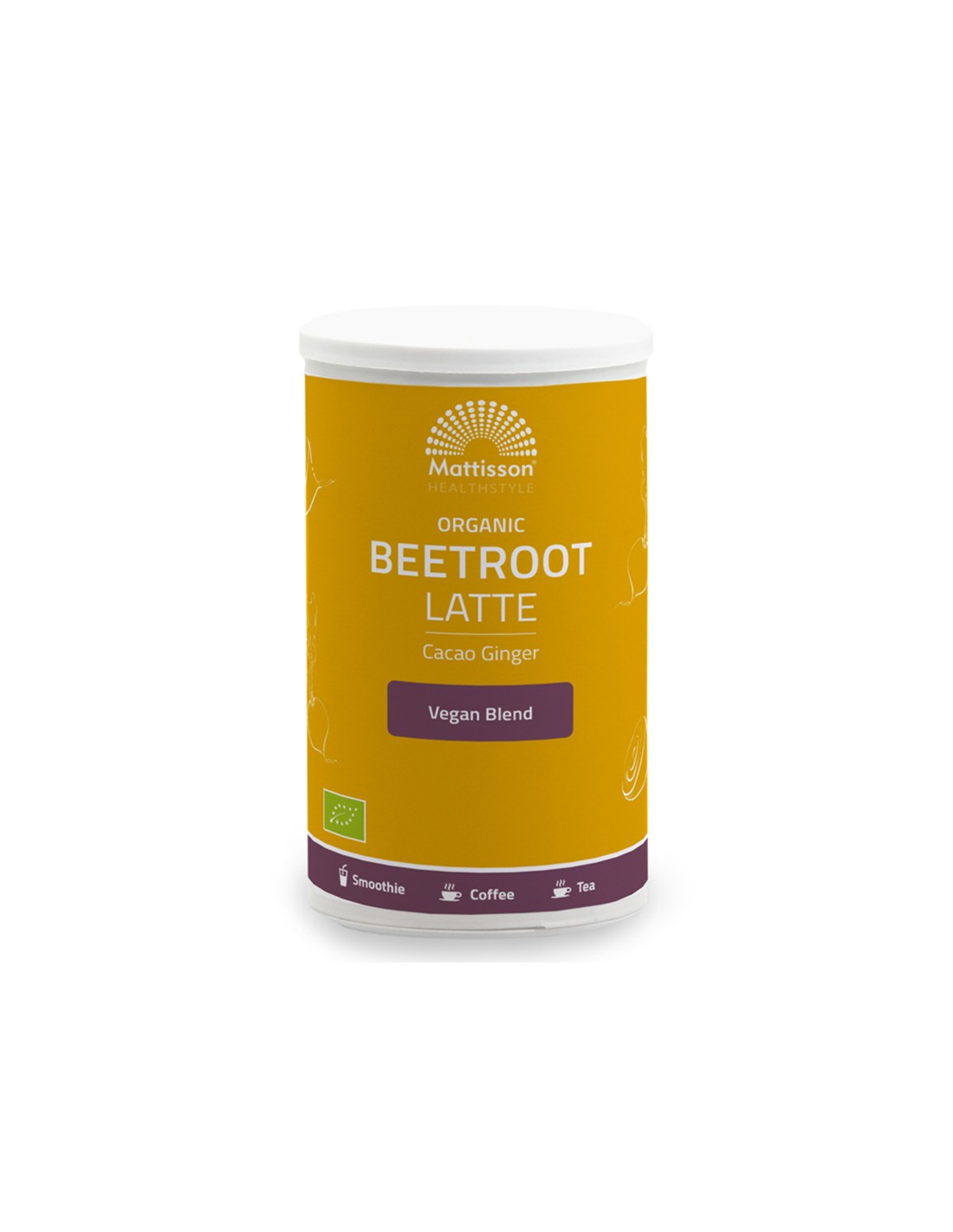 Organic Ginger Beet Latte, 160g Mattisson Healthstyle Powder - Nutra Best Europe