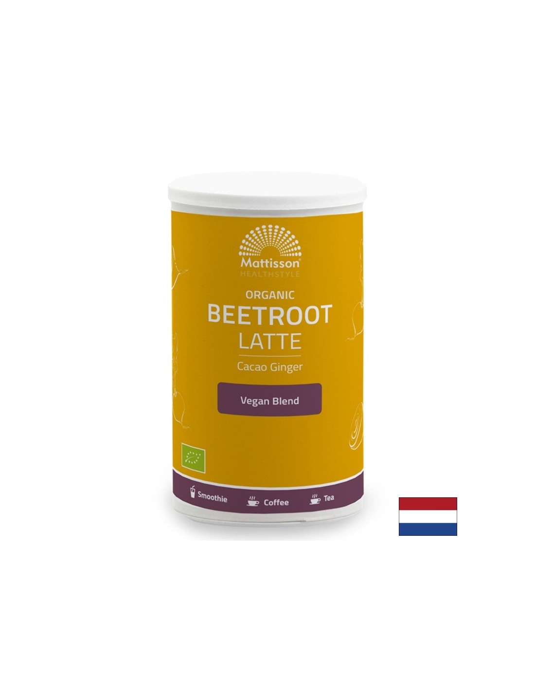 Organic Ginger Beet Latte, 160g Mattisson Healthstyle Powder - Nutra Best Europe