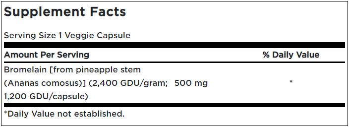 Bromelain 500 mg / 1200 GDU - 60 e<tc>XTEND</tc>ed-release kapsule