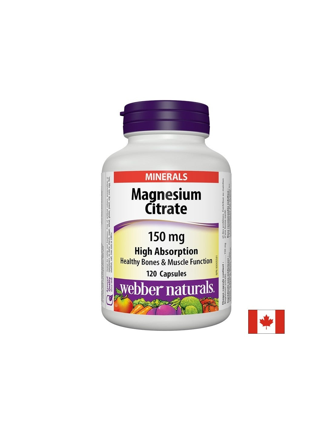 Magnezijev citrat visoka apsorpcija - magnezijev citrat s visokom apsorpcijom 150 mg, 120 kapsula