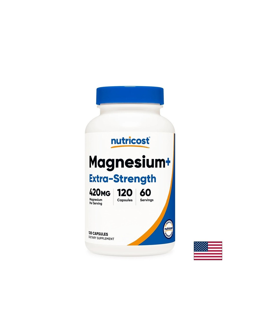 Magnezij (oksid + bisglikonat)-Formula s visokim dozama za podršku mišića i živčanog sustava, 210 mg x 120 kapsula