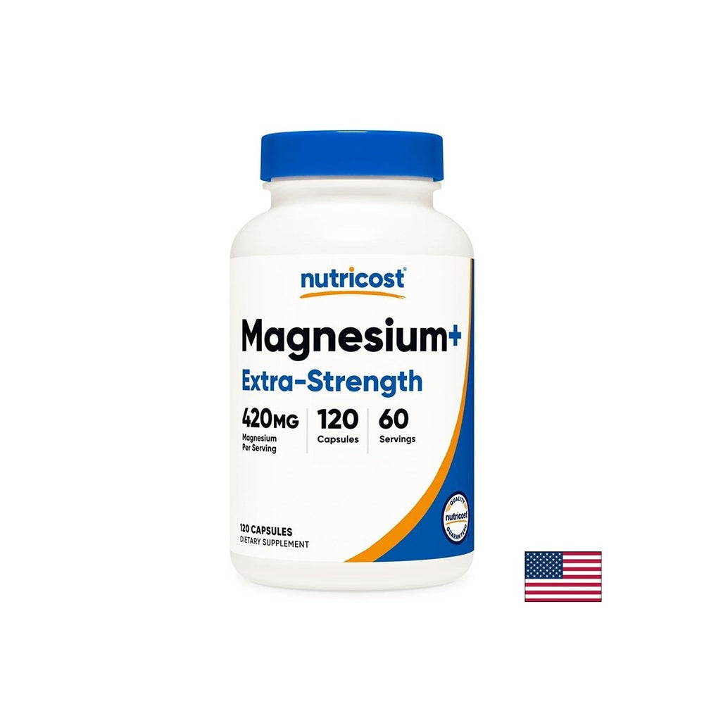 Magnezij (oksid + bisglikonat)-Formula s visokim dozama za podršku mišića i živčanog sustava, 210 mg x 120 kapsula
