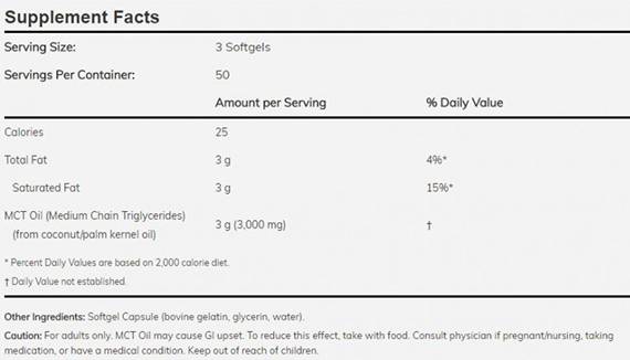 MCT ulje 1000 mg - 150 softgels
