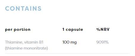 Vitamin B1 100 mg | Tiamin - 60 kapsula