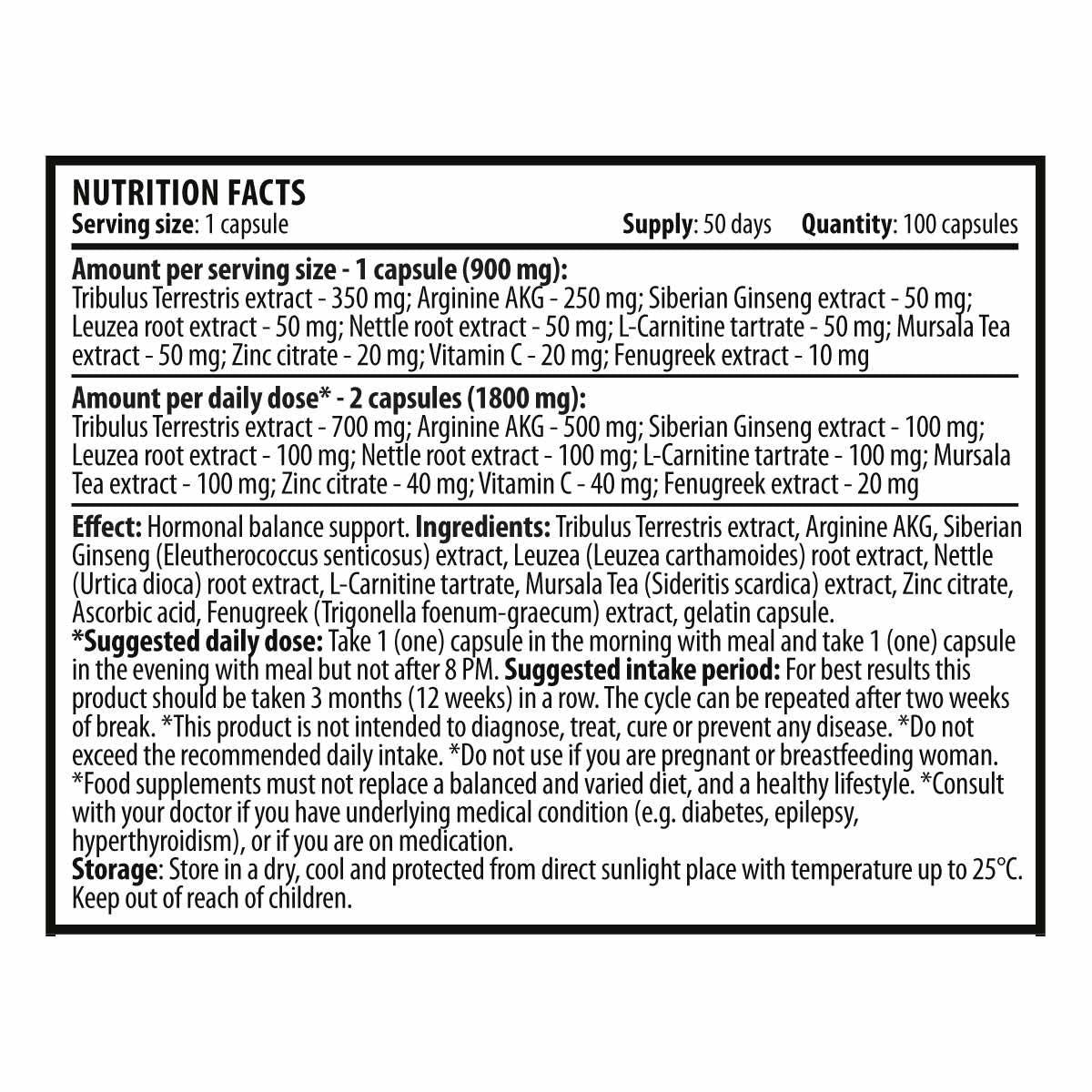 Vojni testo 900 mg - 100 kapsula