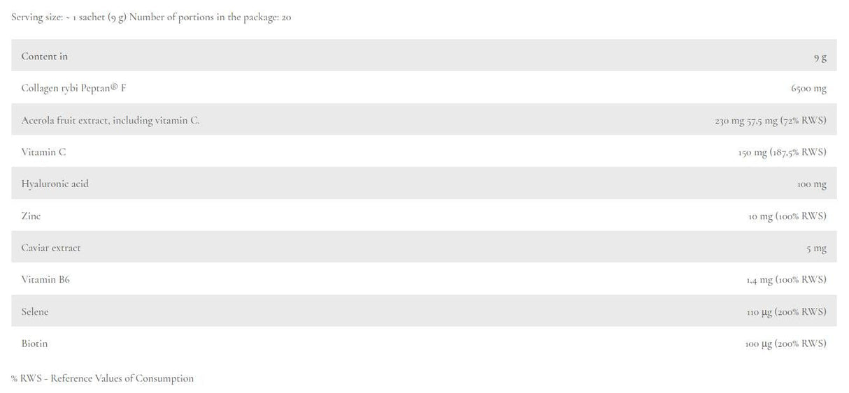 Beauty Elixir | Kavijar kolagen - vrećice - 20 x 9 grama