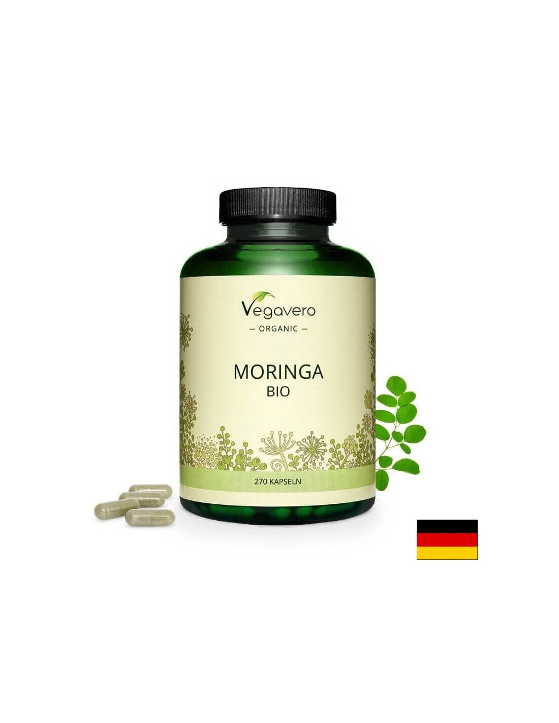 Moringa Bio, 270 kapsula, 100% veganska <tc>Vegavero</tc>