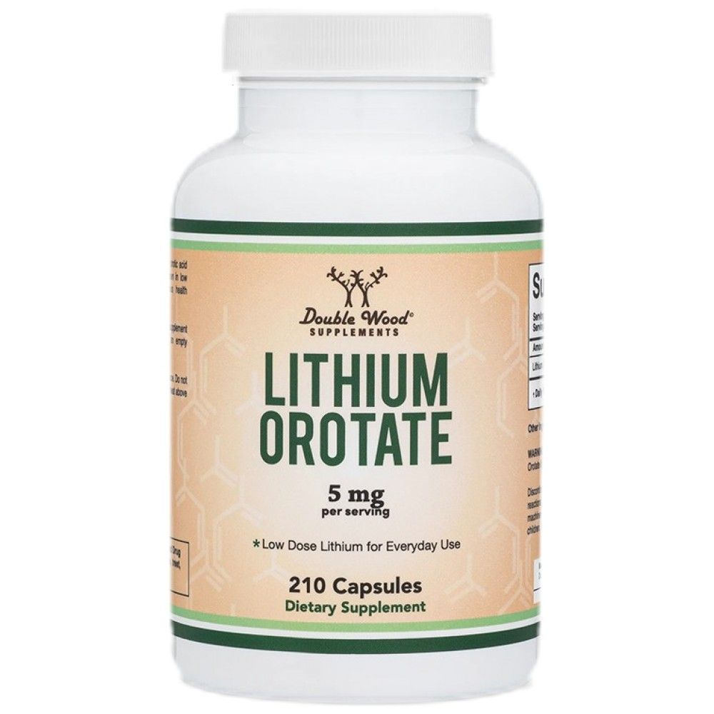 Lithium Orotate 5 mg - 210 capsules - Nutra Best Europe