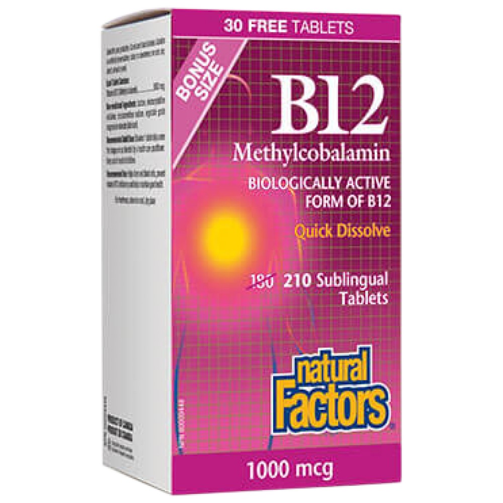 B12 Metilkobalamin 1000 mcg - 210 sublingvalne tablete