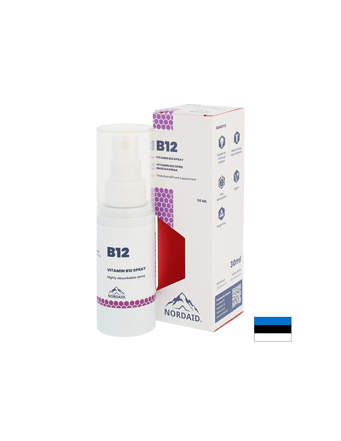 Živčani sustav - Vitamin B12 (metilkobalamin), sprej s okusom mente 30 ml/ 200 prskanja <tc>Nordaid</tc>
