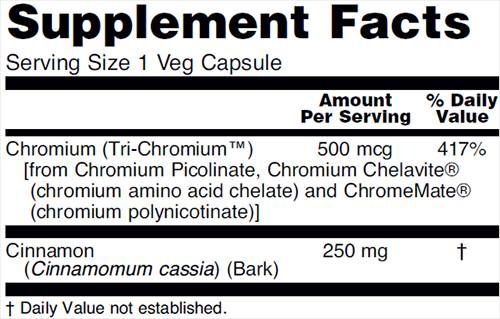 Tri -kromij 500 mcg + cimet - 90 kapsula