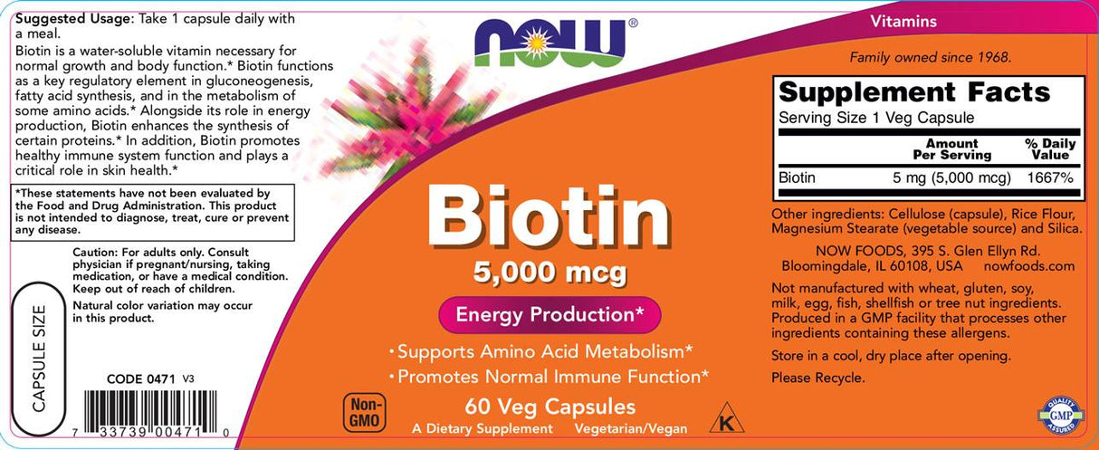 Biotin 5000 mcg - 60 kapsula