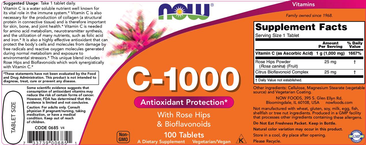 Vitamin C -1000 / s ružičastim kukovima + bioflavonoidi - 250 tableta
