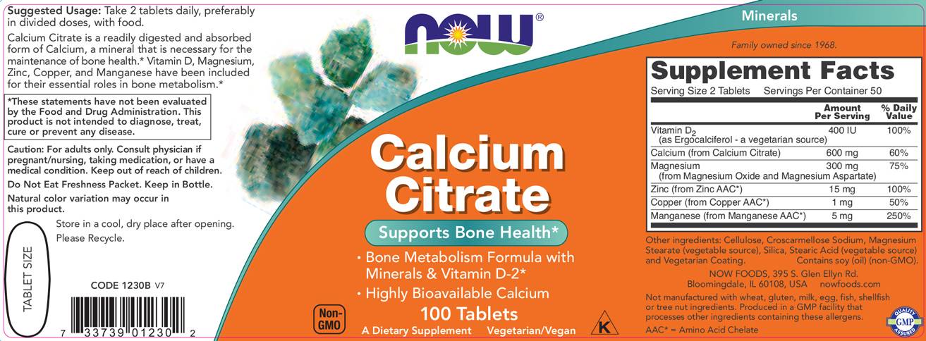 Kalcijev citrat s mineralima i vitaminom D -2 300 mg - 100 tableta