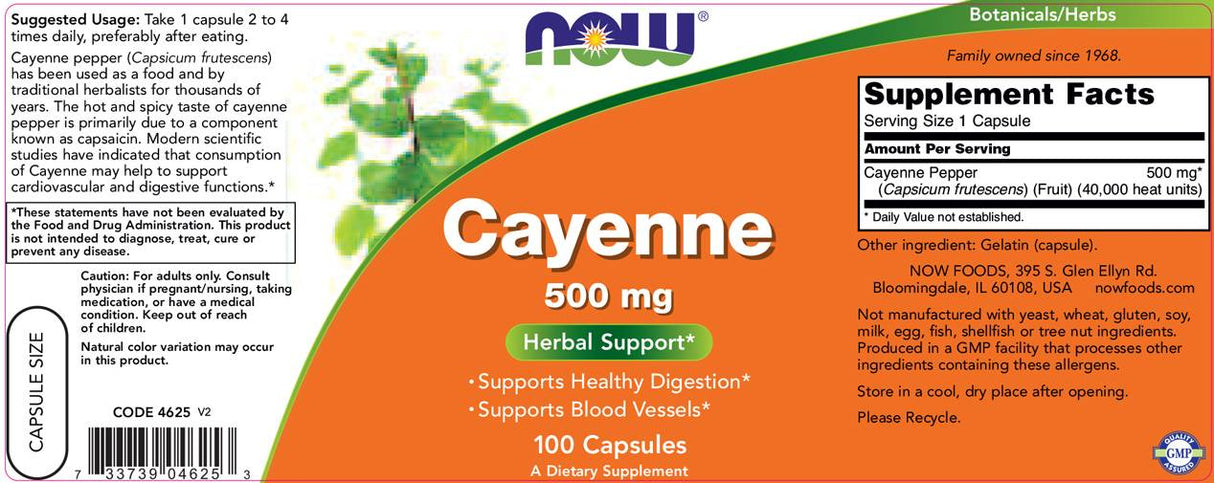 Cayenne 500 mg - 100 kapsula