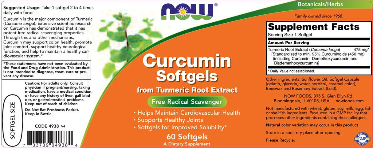 Kurkumini kurkumin Softgels 475 mg - 60 Softgels