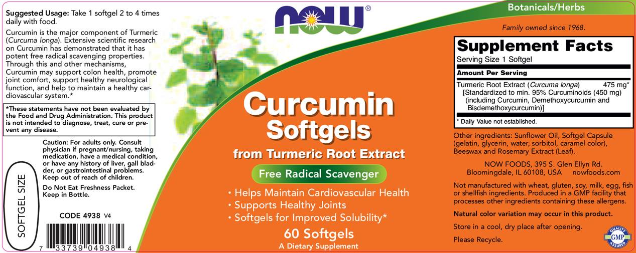 Kurkumini kurkumin Softgels 475 mg - 60 Softgels