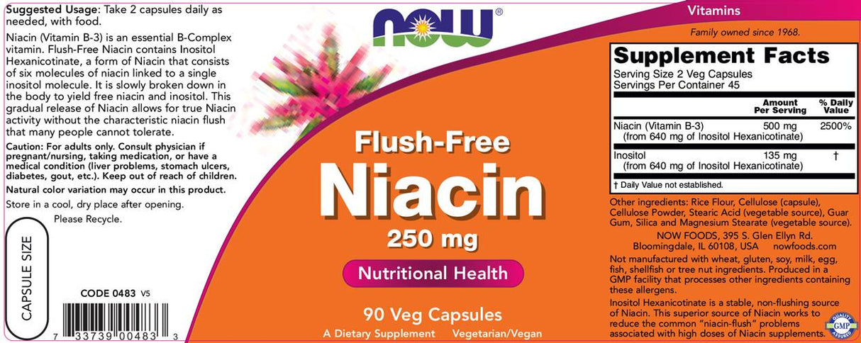 Niacin bez ispiranja 250 mg - 90 kapsula