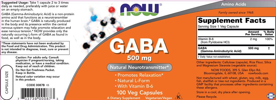GABA 500 mg + B6 - 100 kapsula