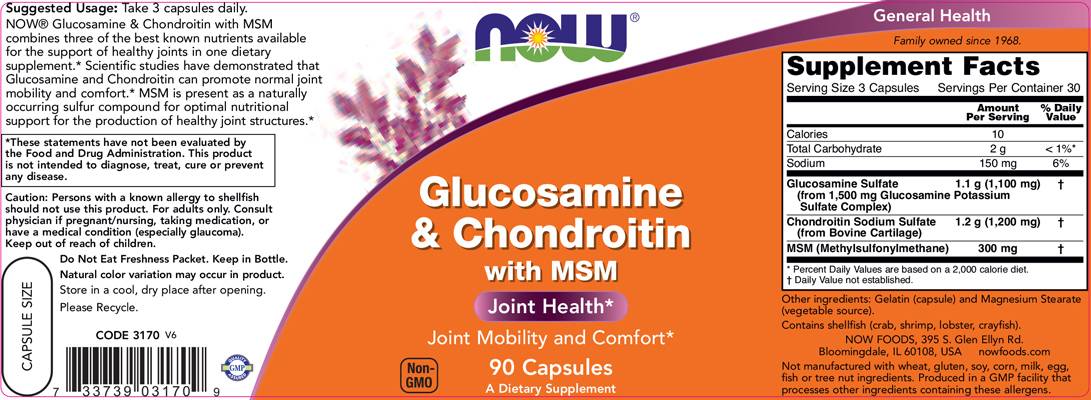 Glukozamin i hondroitin + MSM - 90 kapsula