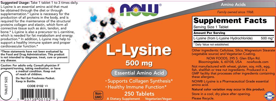 L -lisine 500 mg - 250 tableta