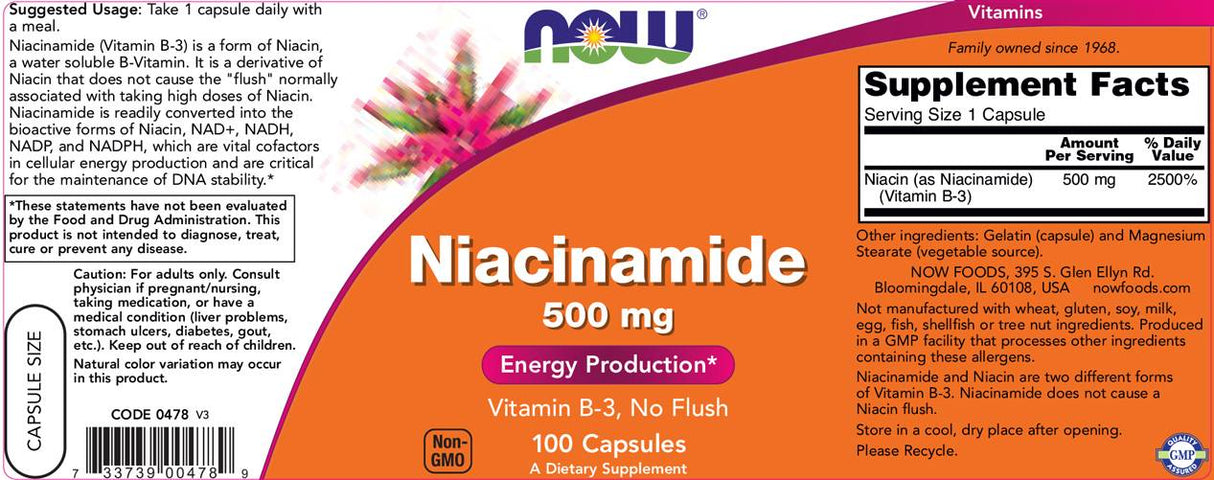 Niacinamid 500 mg - 100 kapsula
