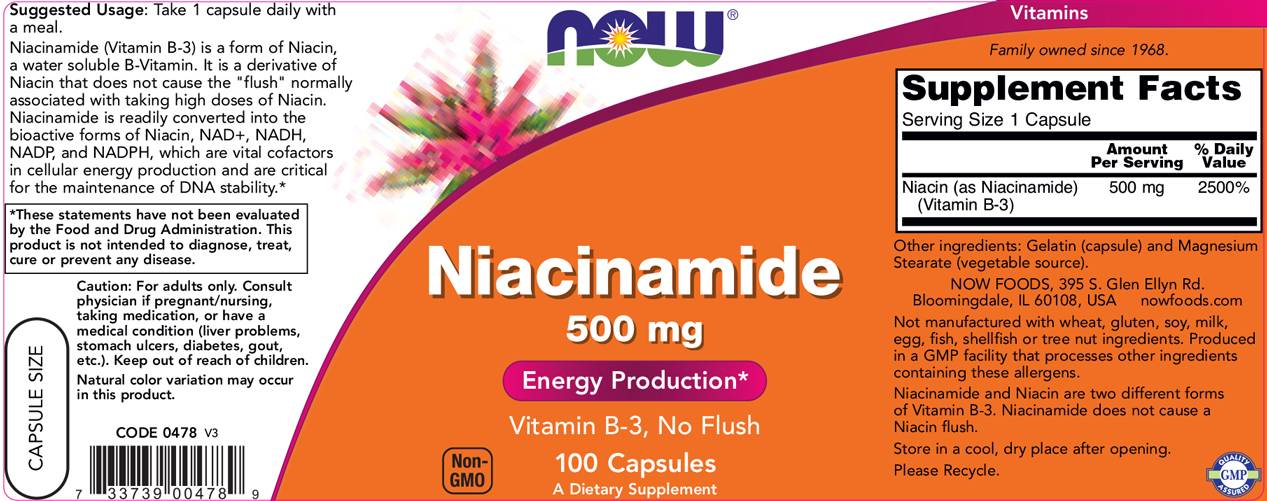 Niacinamid 500 mg - 100 kapsula