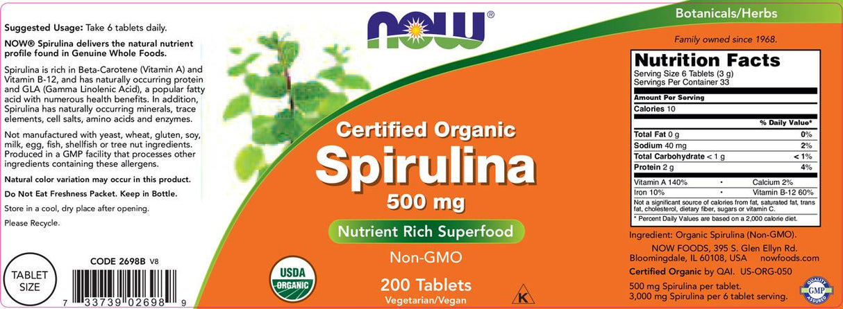 Spirulina 500 mg - 200 tableta