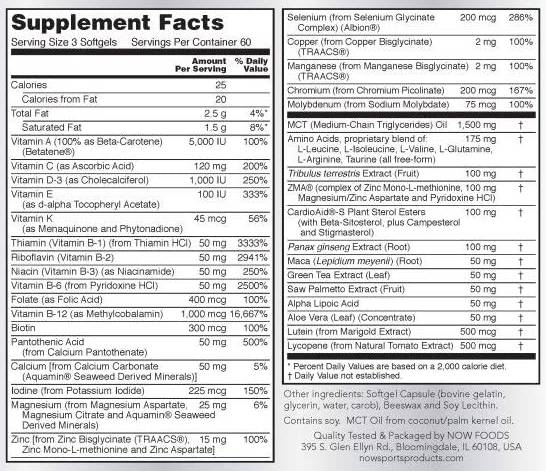 Muški aktivni sportovi multi - 180 gel kapsula