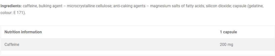 Kofein Kick 200 mg - 60 kapsula