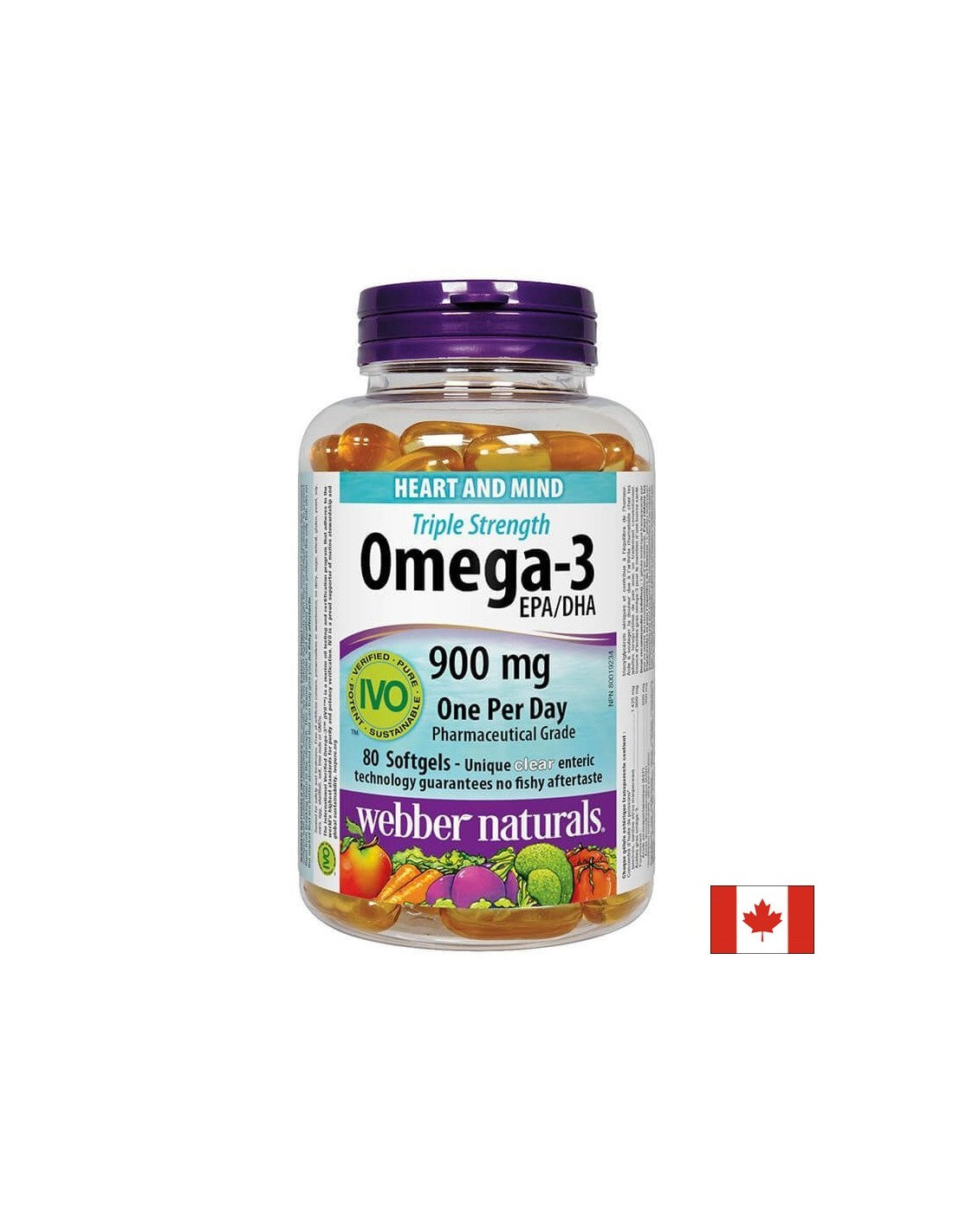 Omega-3 Triple Strength / Omega-3 900 mg x 80 mekih kapsula <tc>Webber Naturals</tc>