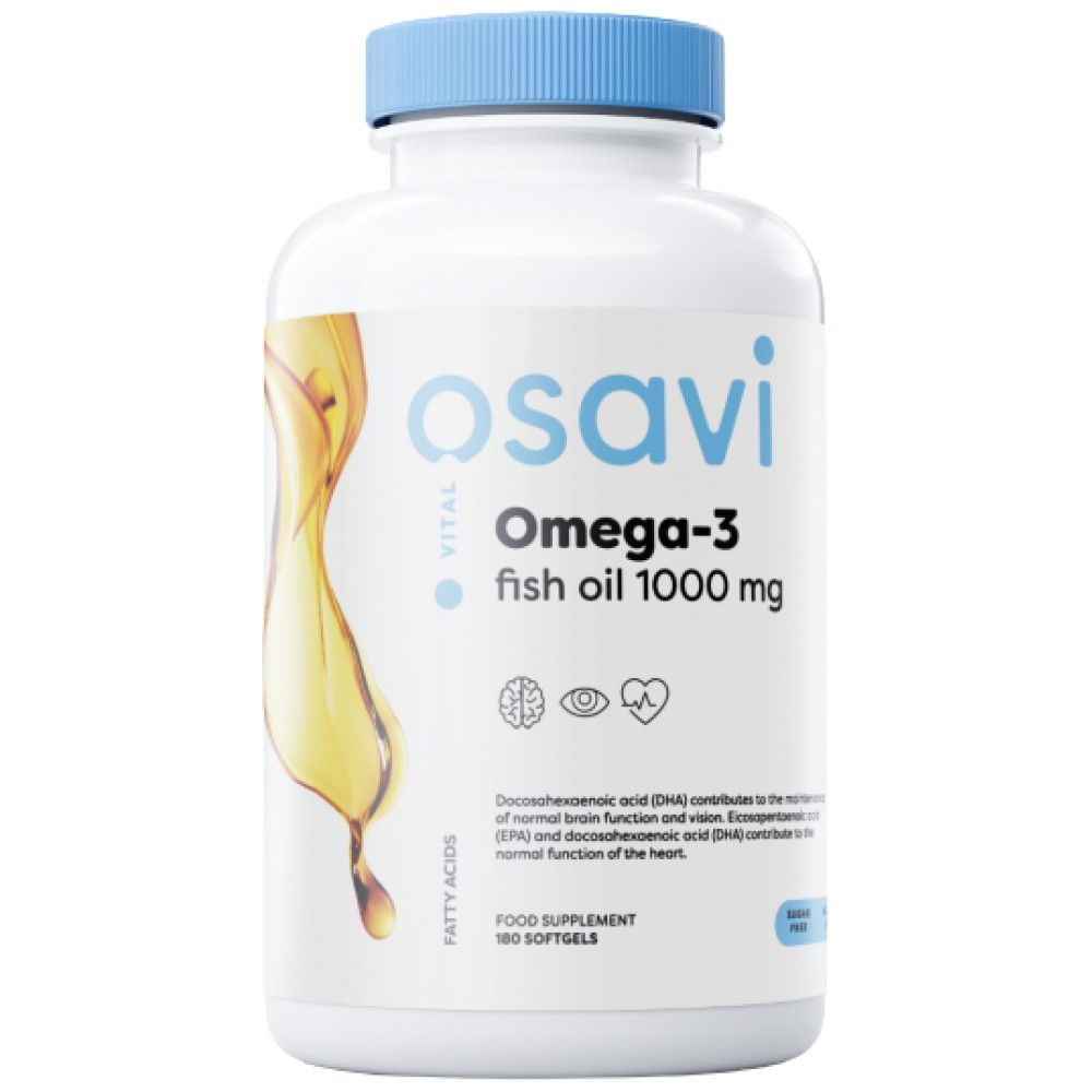 Omega 3 riblje ulje 1000 mg / limun okus - 180 gel kapsula
