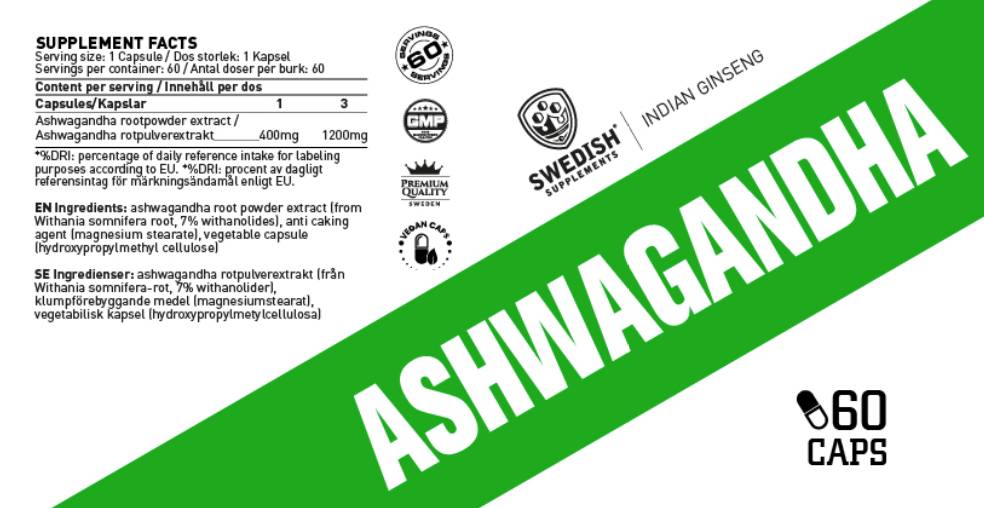 Ashwagandha ekstrakt 400 mg - 60 kapsula