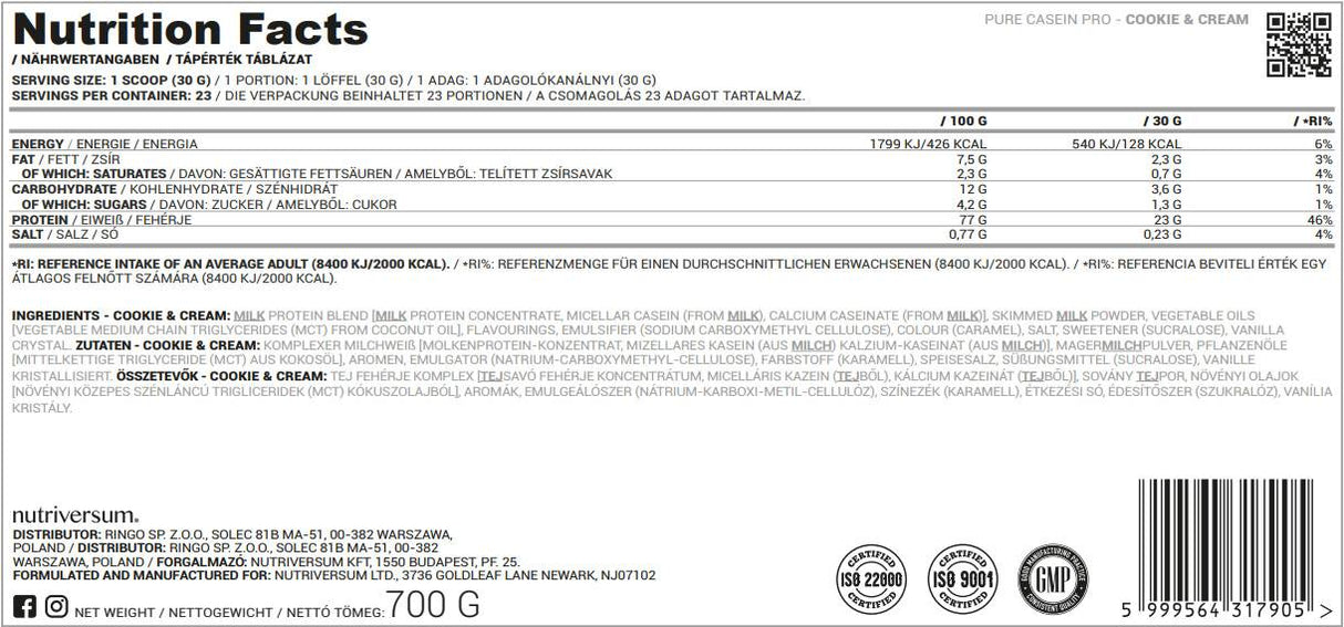 Casein Pro Pure - 500 grama