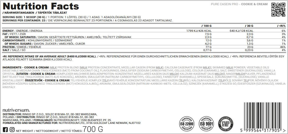 Casein Pro Pure - 500 grama