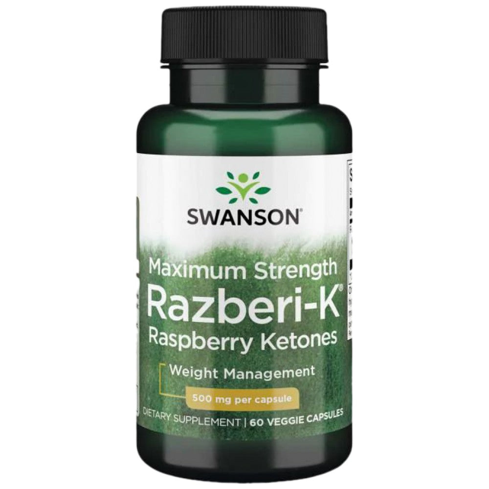 Razberi -k 500 mg / maksimalna čvrstoća Raspberry ketoni - 60 kapsula