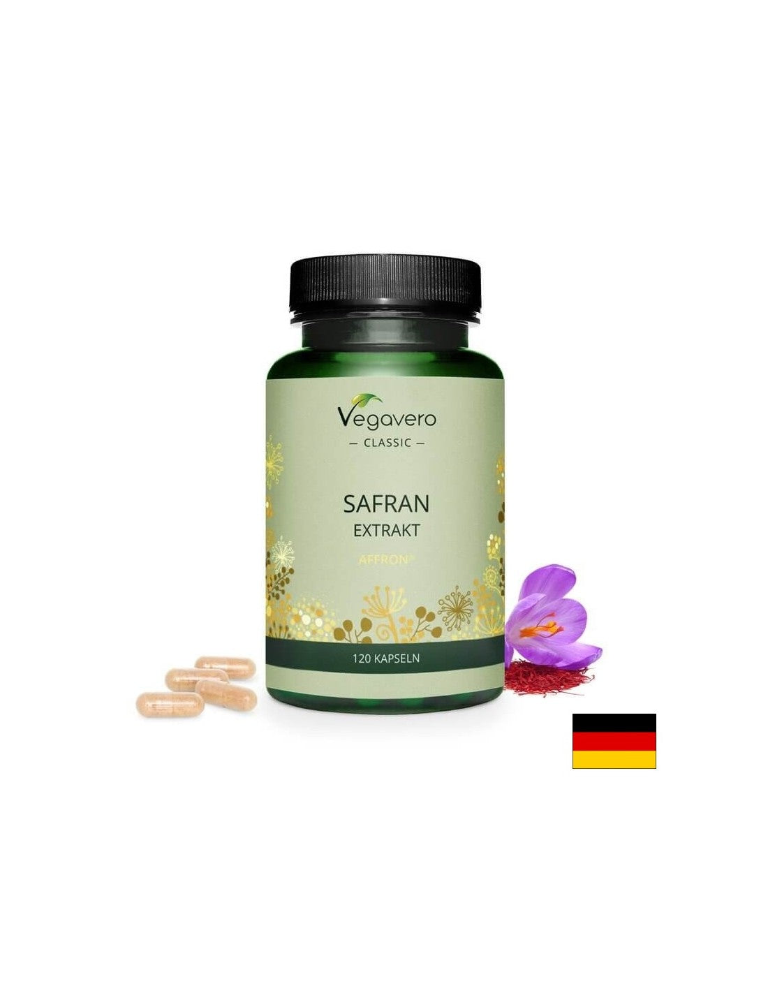 Safran Extrakt/ Ekstrakt šafrana, 120 kapsula, 100% veganski <tc>Vegavero</tc>