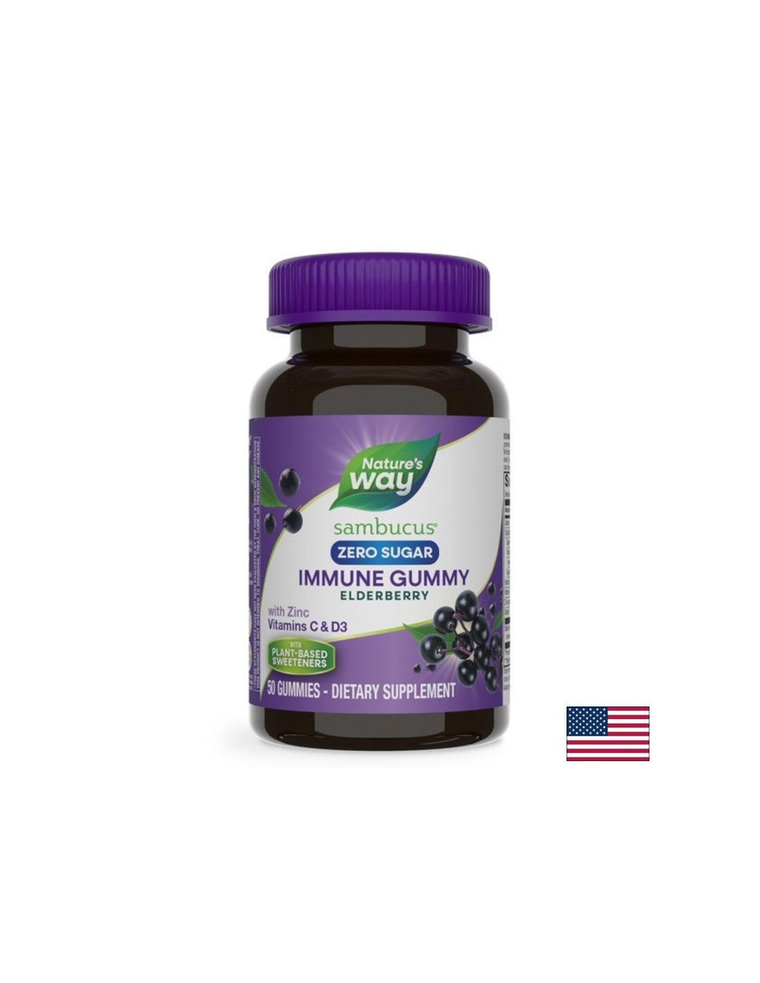 Sambucus imuni desni (s vitaminom C, D3 i cinkom), 50 mliječnih tableta (bez šećera)