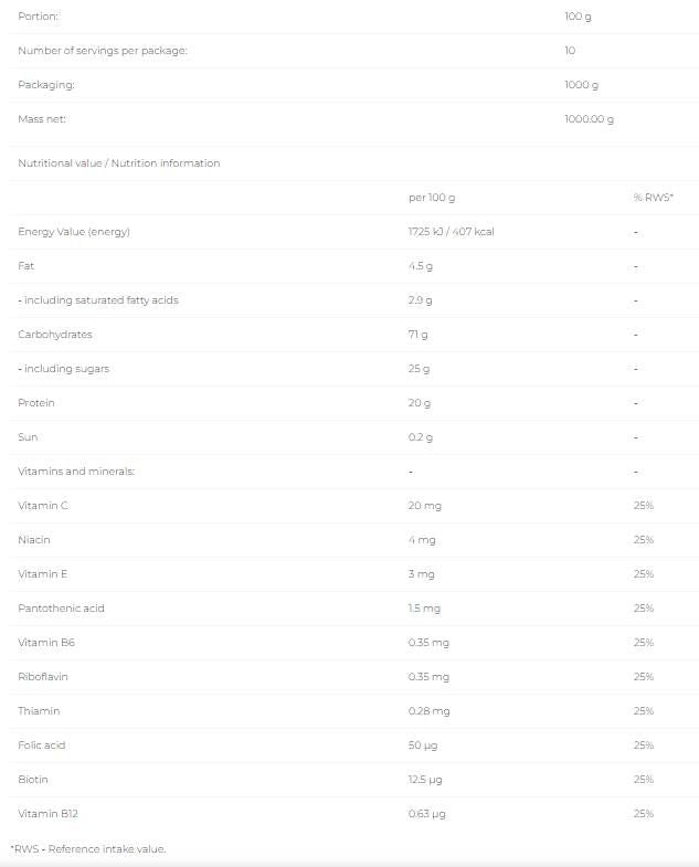 Bestia Ultra Gainer - 3000 grama